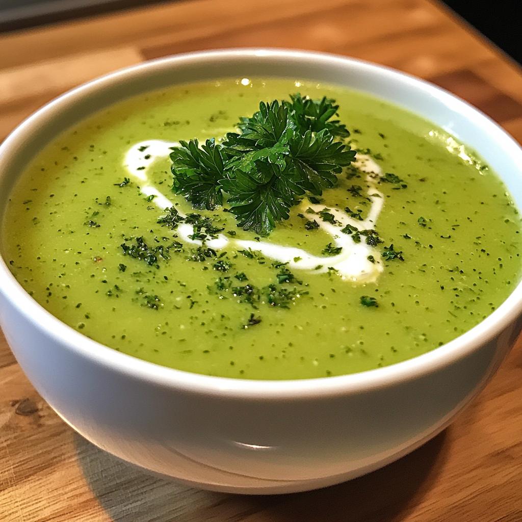 Kerstsoep met peterselie - detail 1