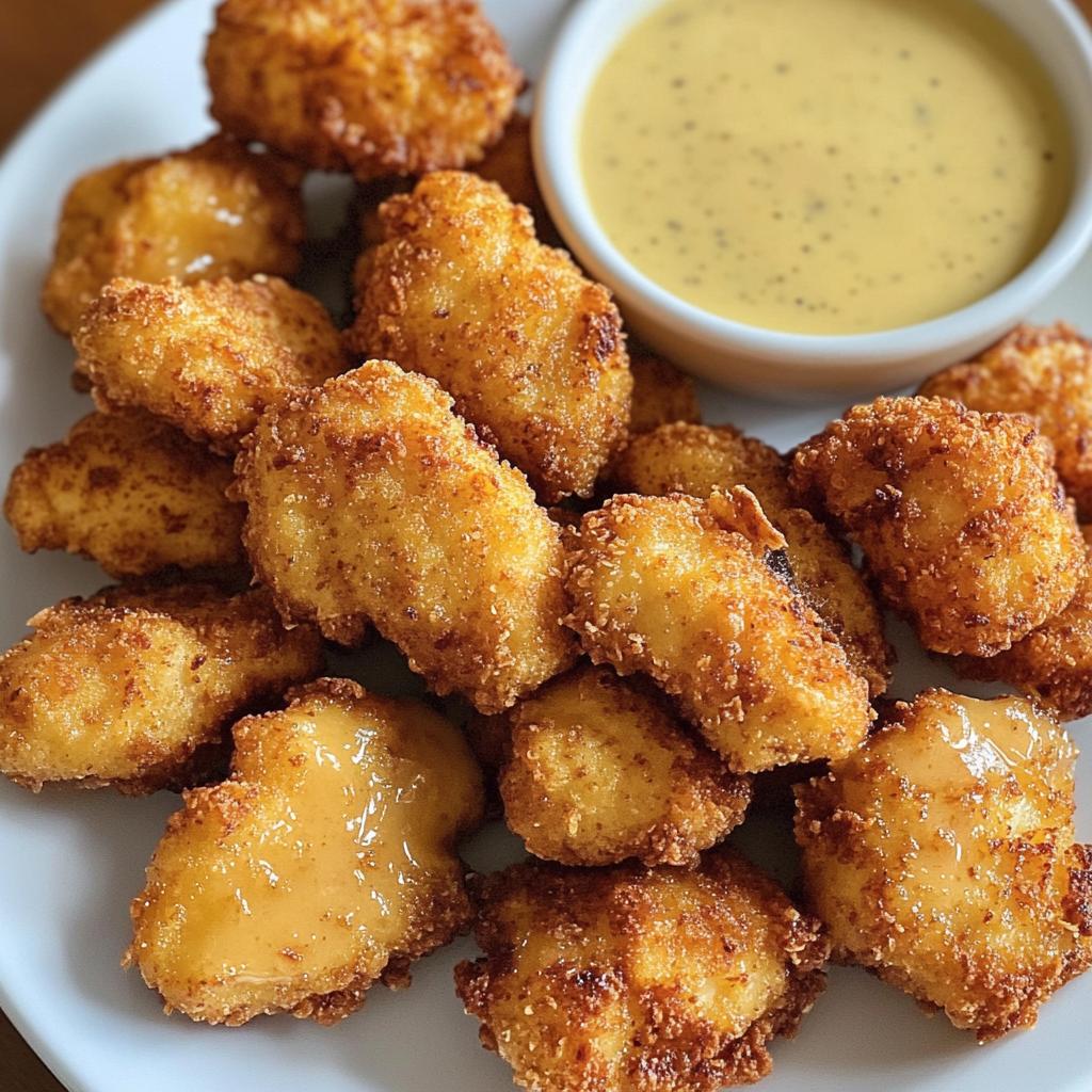Kipnuggets met honingmosterdsaus