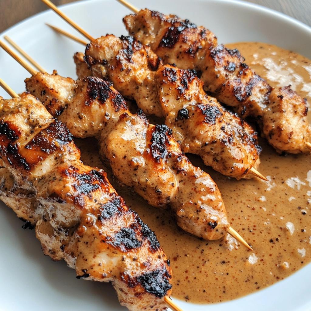 Kipspiesjes met satésaus