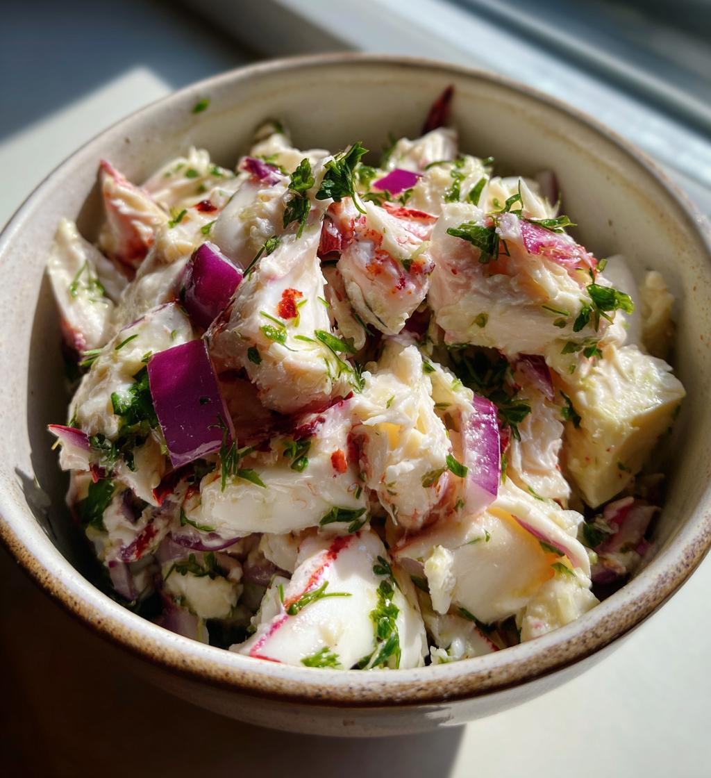 Krabsalade met limoen en koriander