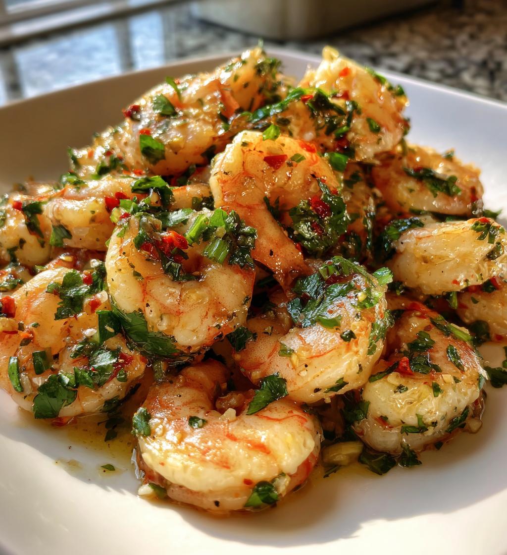 Limoen-garnalen met koriander