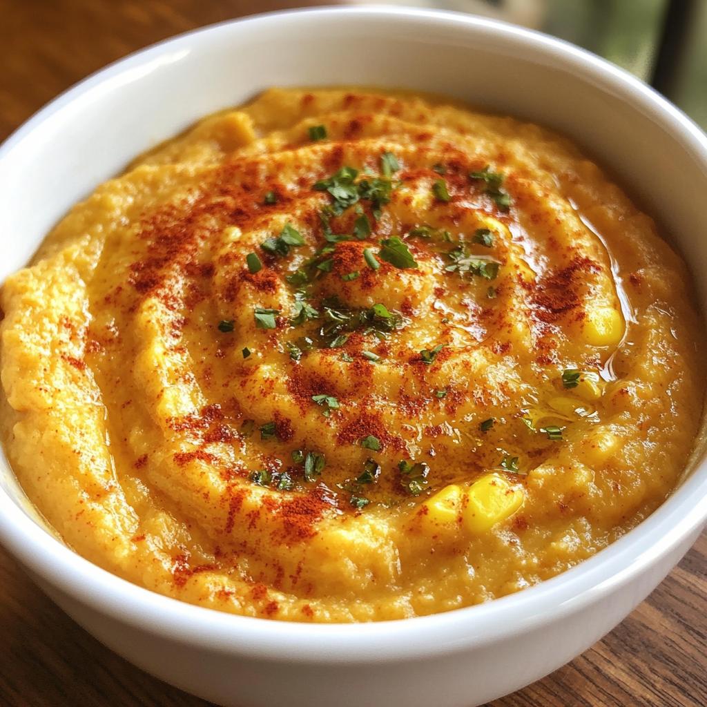 Maiscrème met gerookte paprika