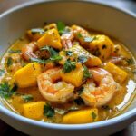 Mango-curry garnalen