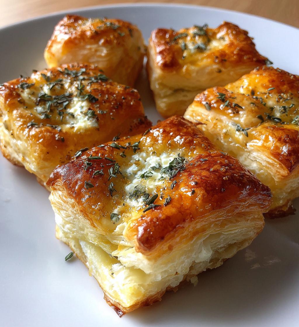 Mini bladerdeeghapjes met geitenkaas