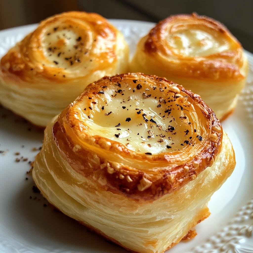 Mini bladerdeegrolletjes met kaas