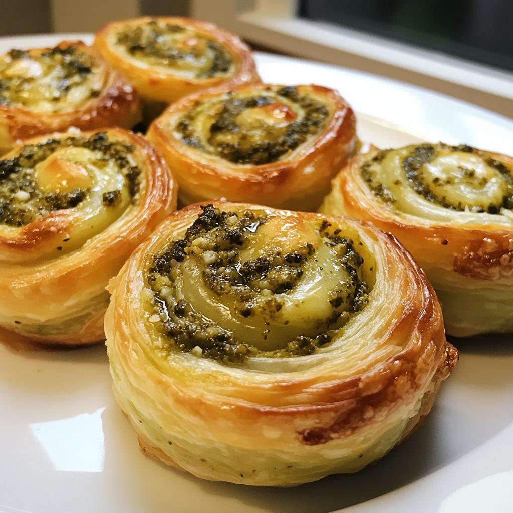 Mini bladerdeegrolletjes met pesto - detail 1