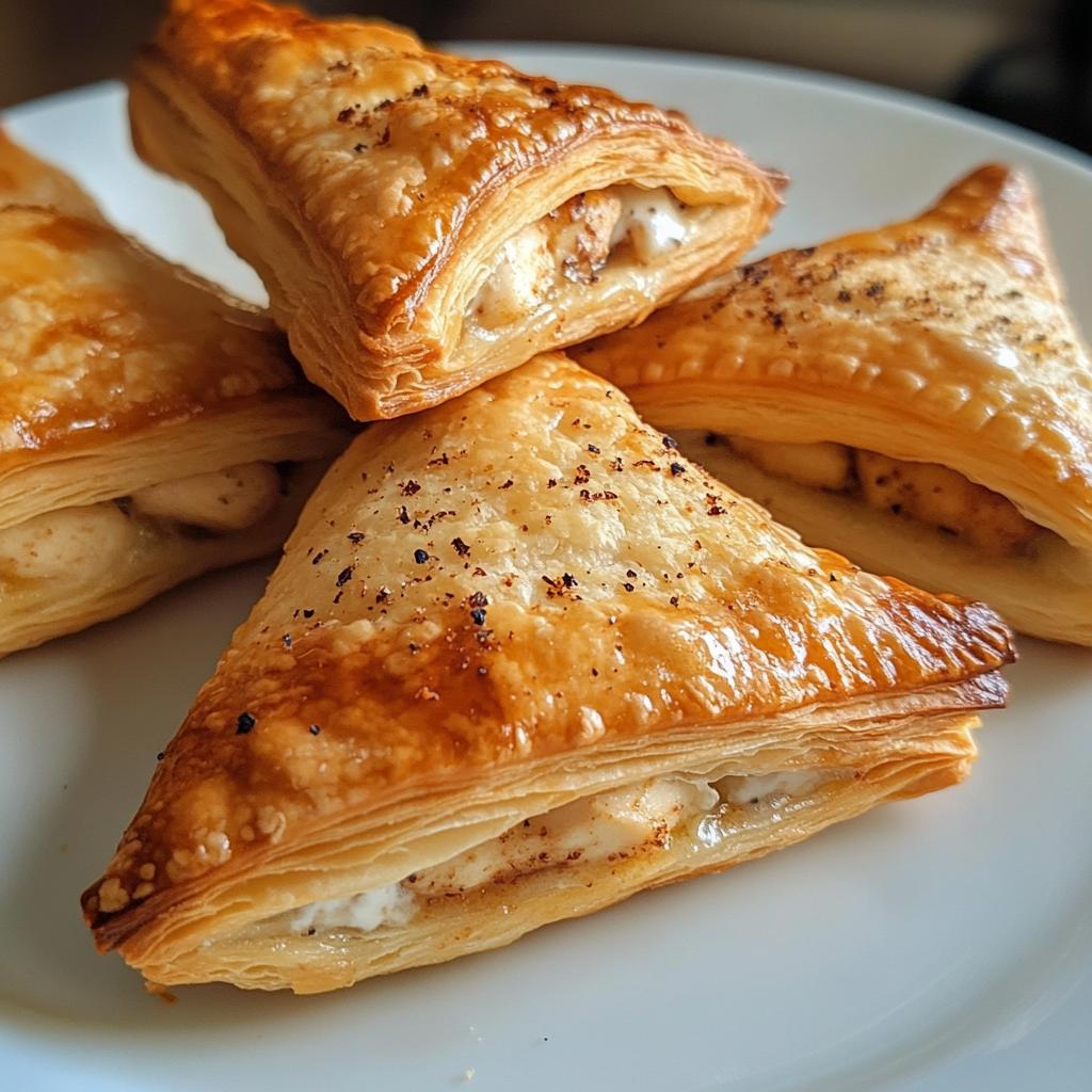 Mini bladerdeegschelpen met kip