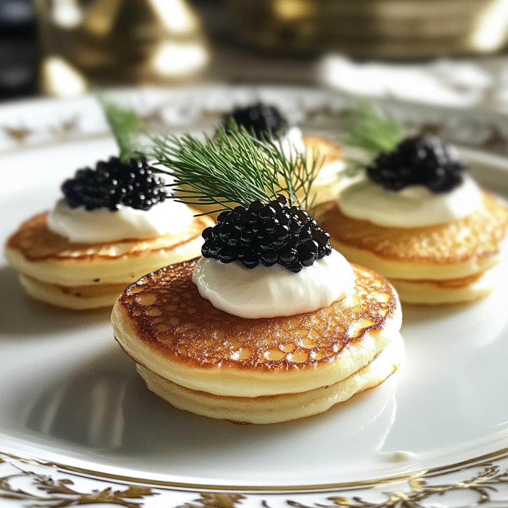 Mini blini’s met kaviaar