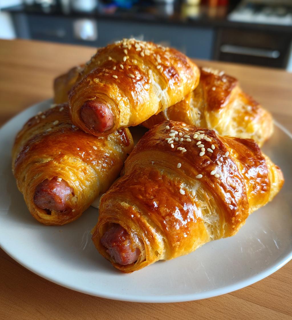 Mini croissantjes met worst