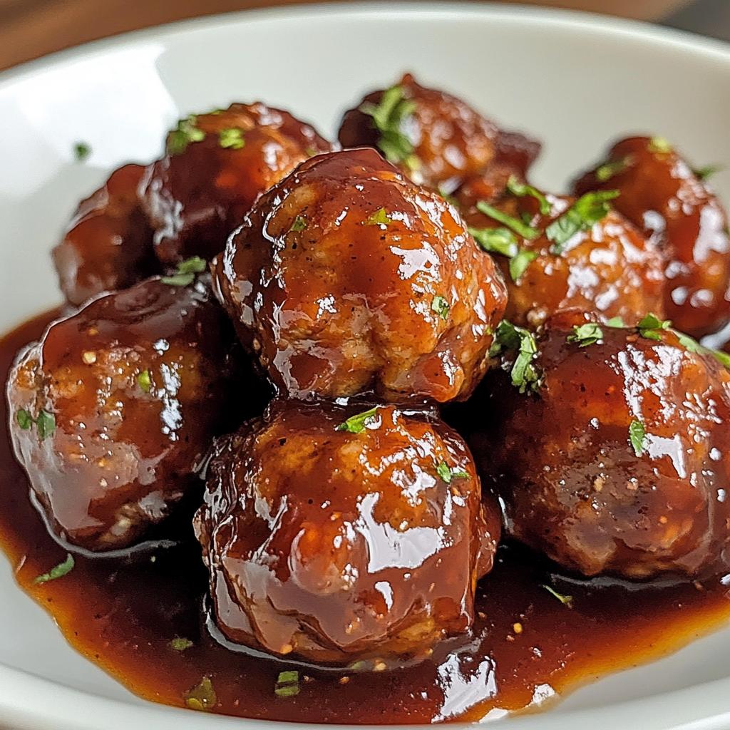 Mini gehaktballetjes in barbecuesaus - detail 1