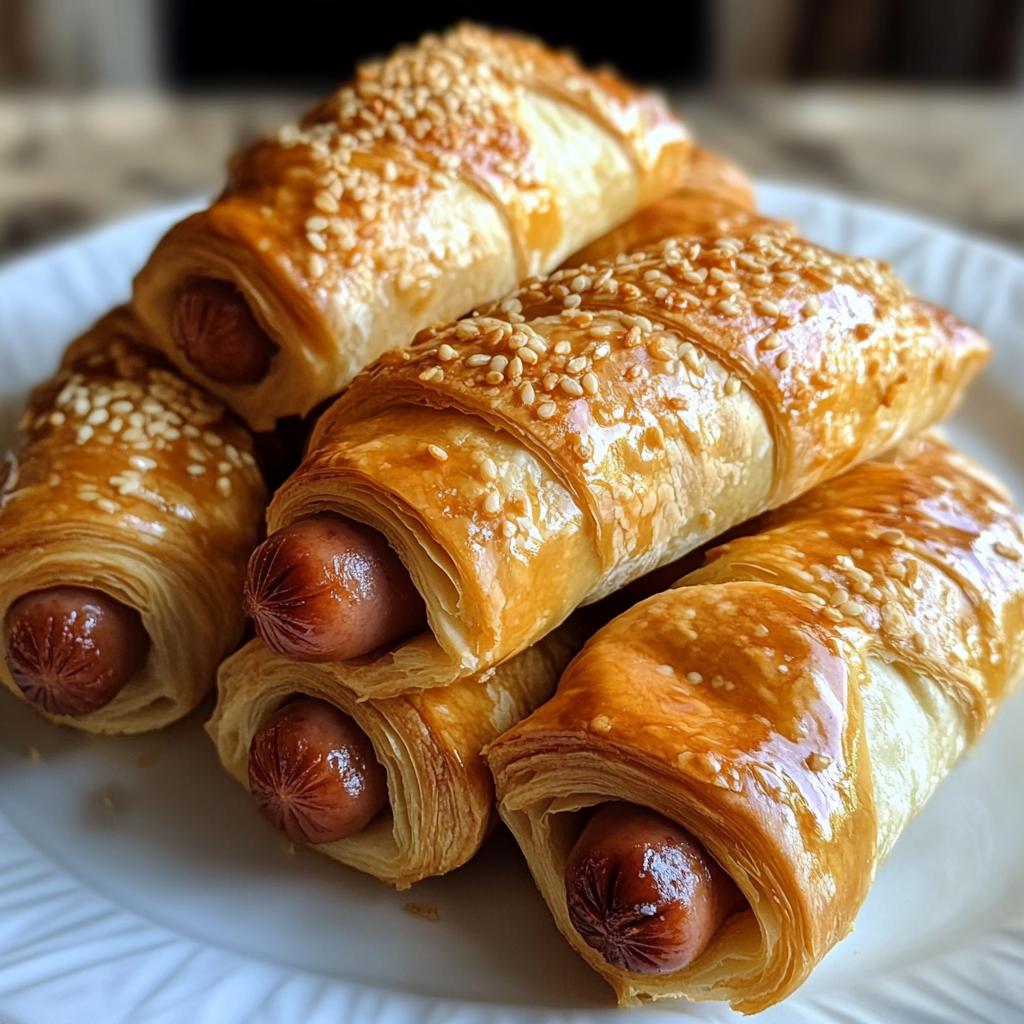 Mini hotdogs in bladerdeeg