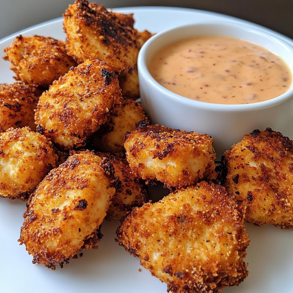 Mini kipnuggets met saus