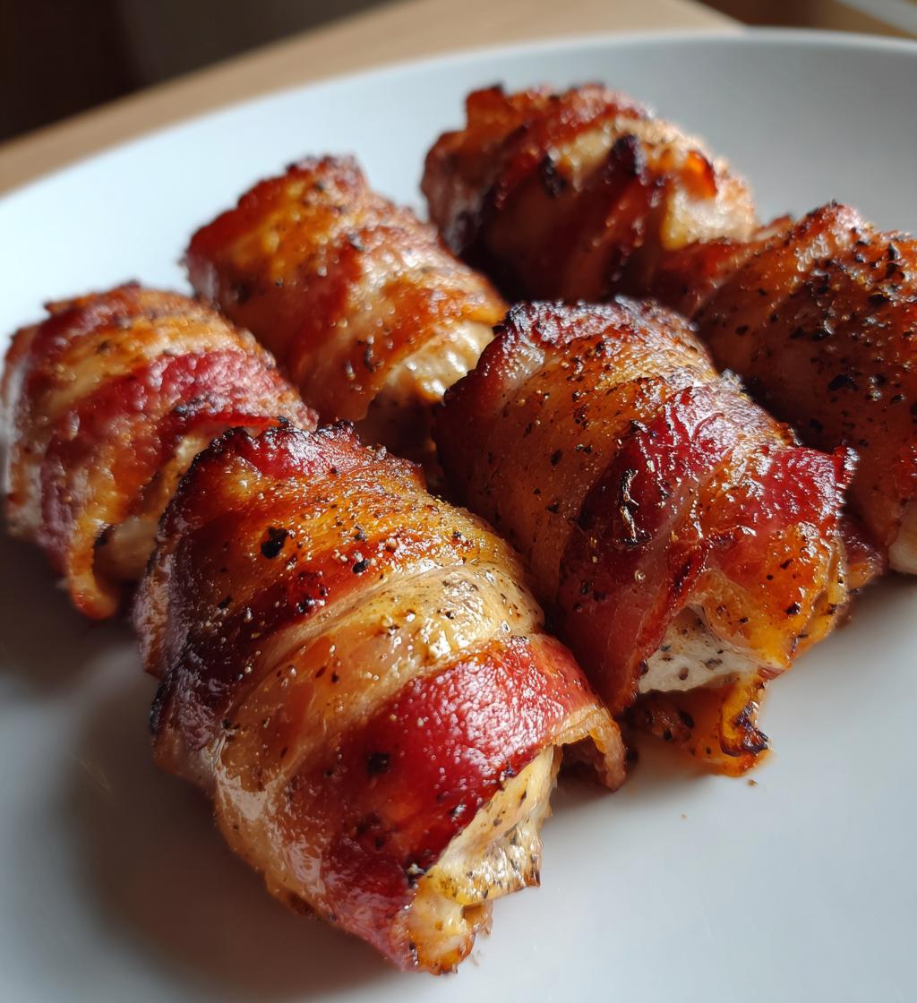 Mini kippenrolletjes met spek