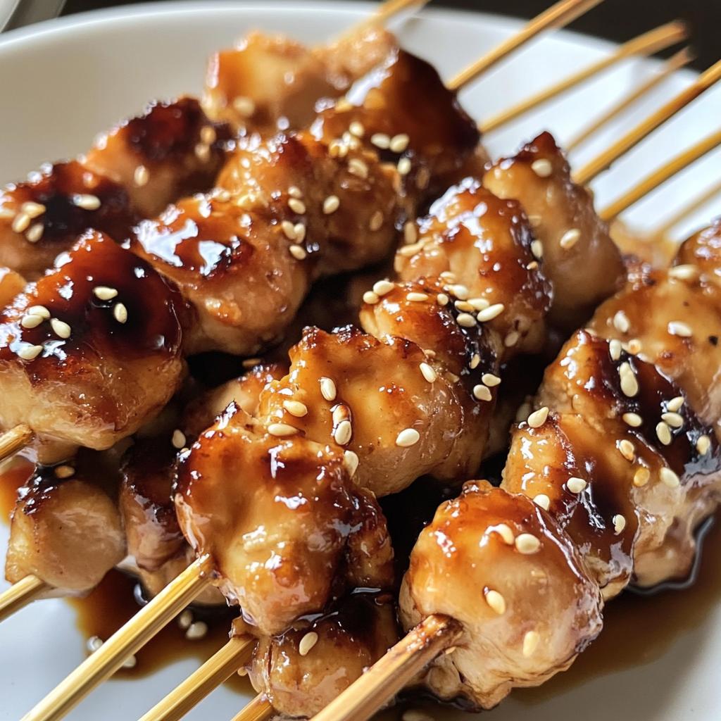 Mini kipspiesjes met teriyaki