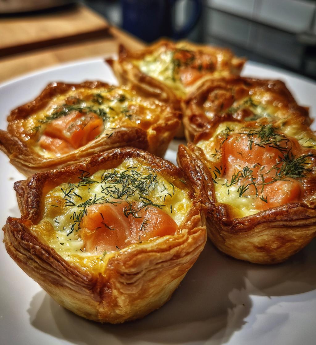 Mini quiches met zalm