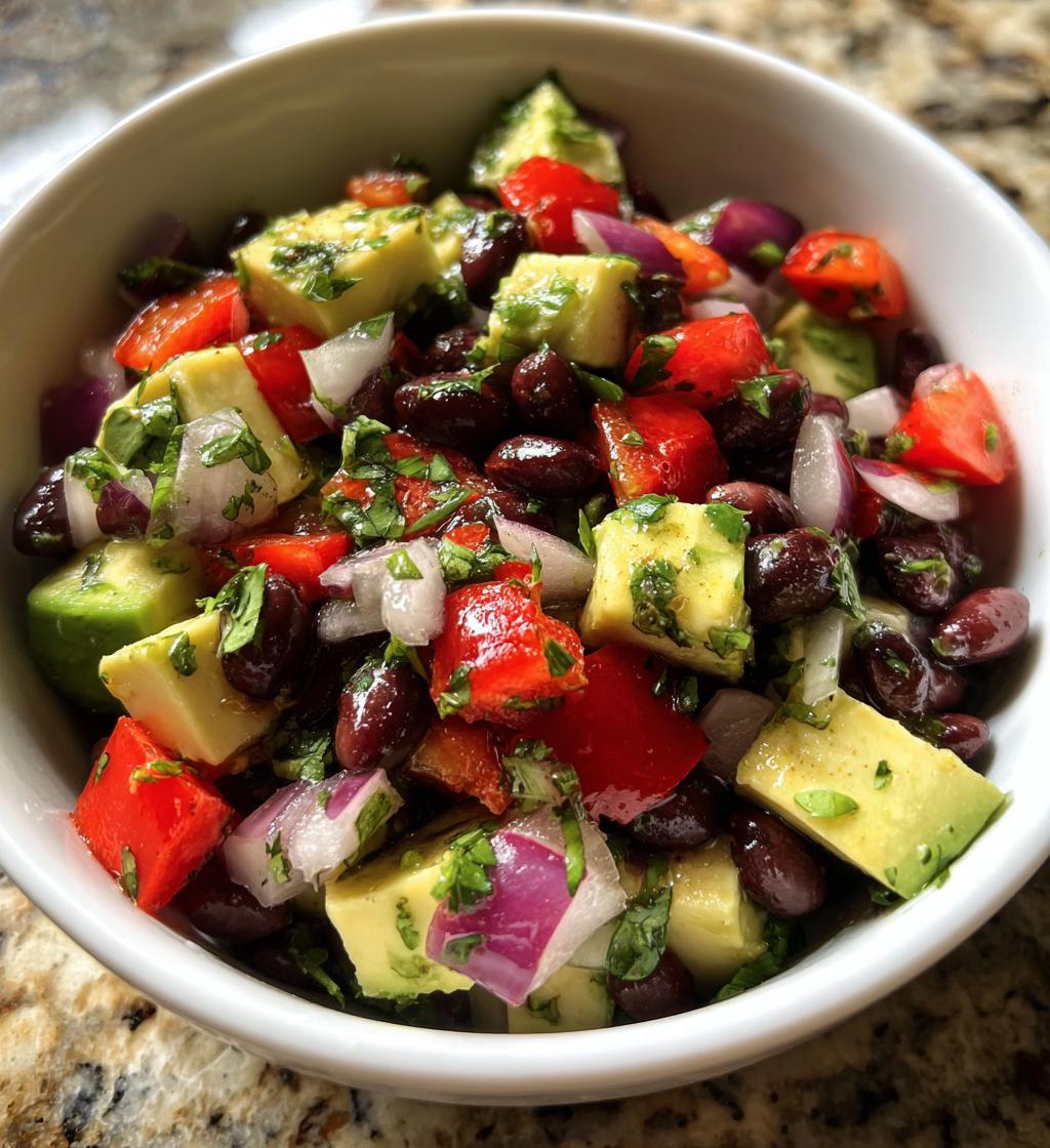 Mini salade van zwarte bonen met limoen