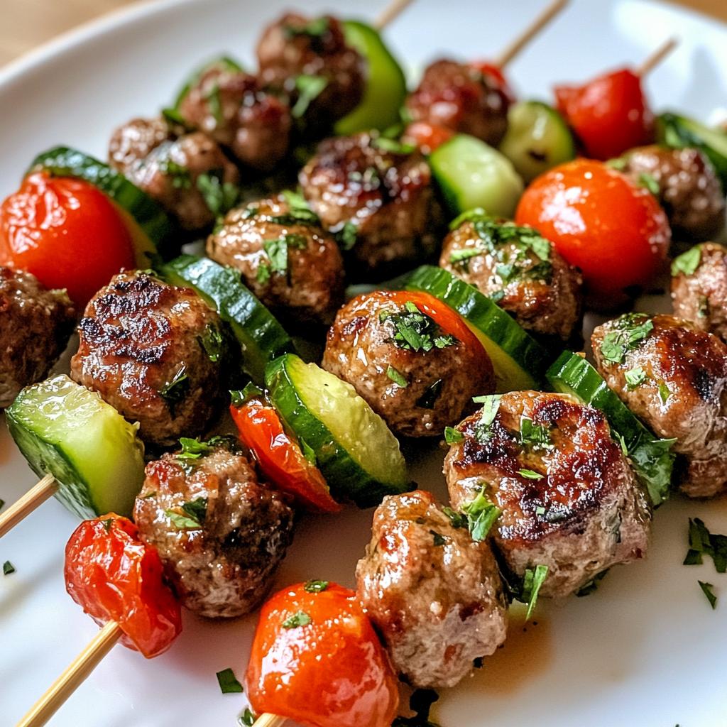 Mini spiesjes met gehaktballetjes - detail 1