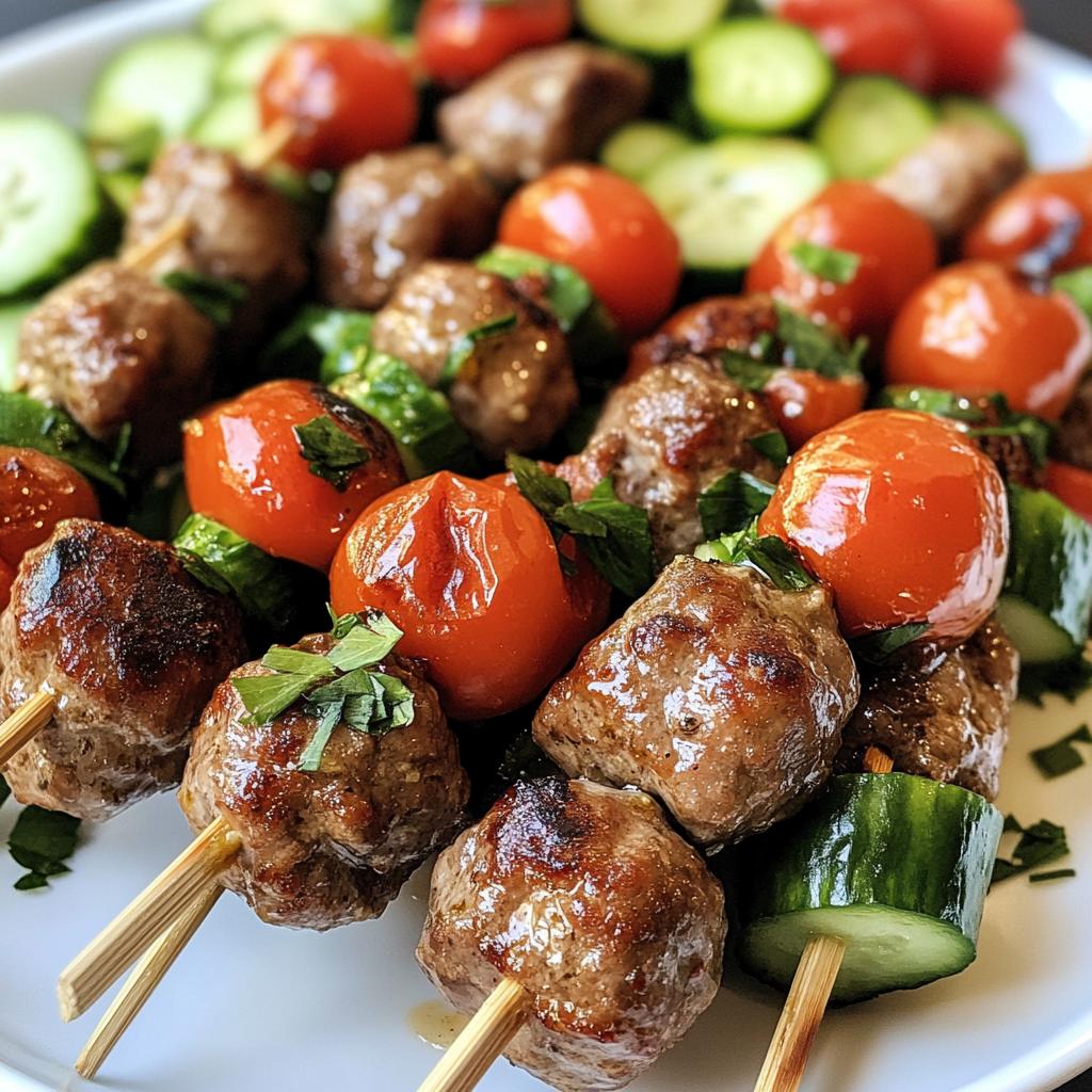 Mini spiesjes met gehaktballetjes