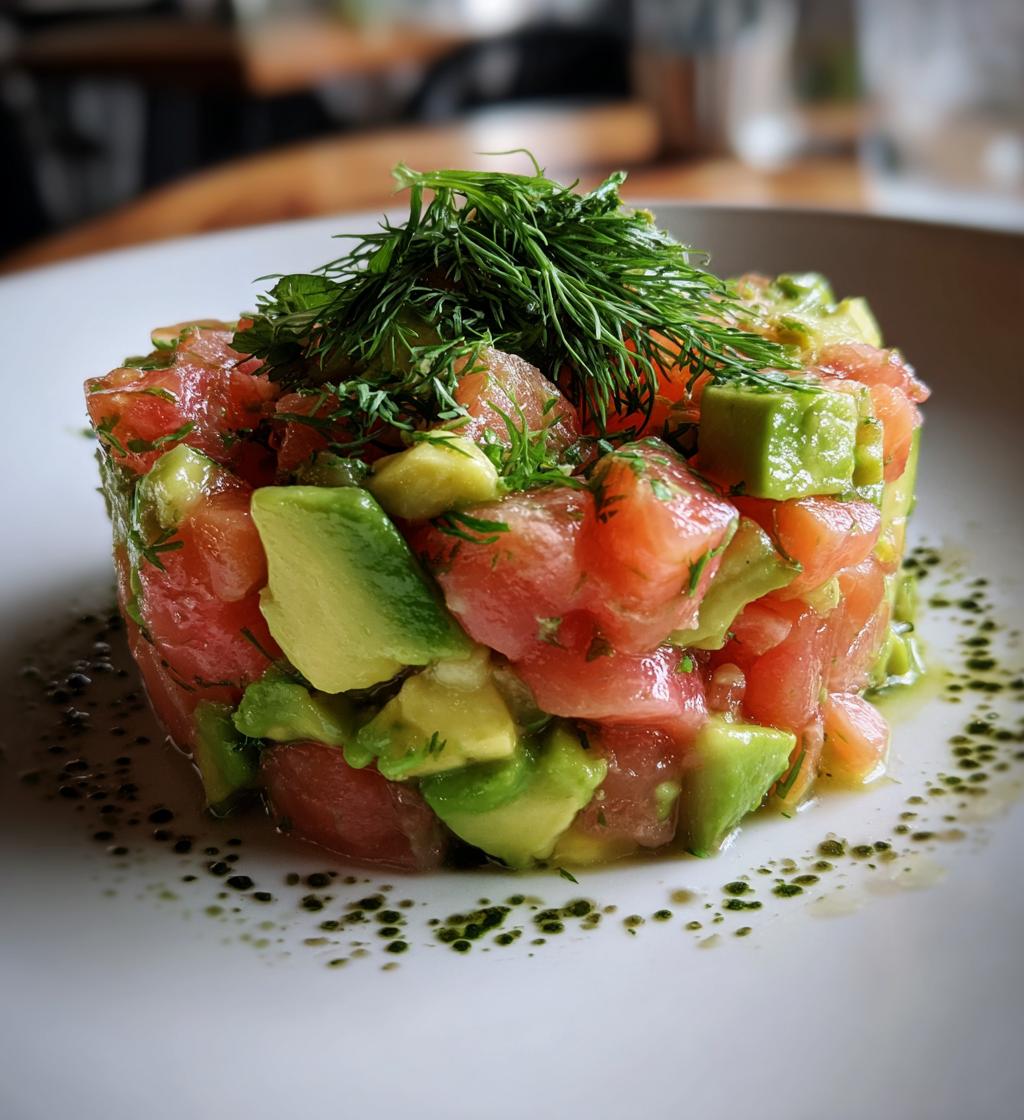 Mini-tartaar van zalm en avocado - detail 1