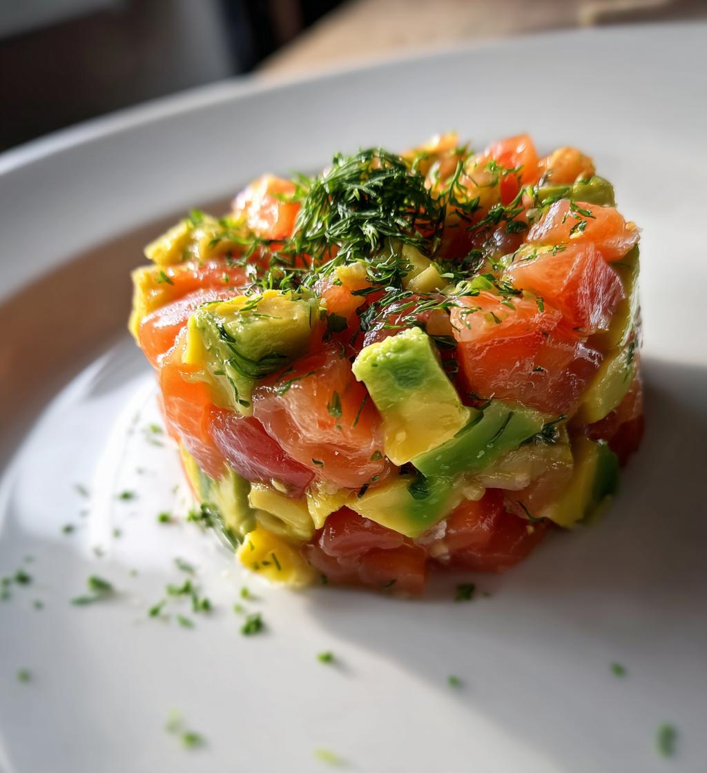 Mini-tartaar van zalm en avocado