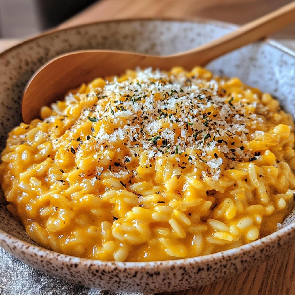 Pompoenrisotto met parmezaan