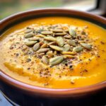 Pompoensoep met geroosterde pitten