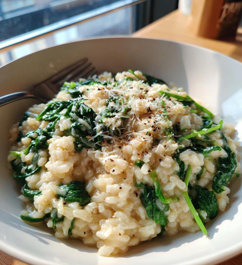 Risotto met spinazie - detail 1