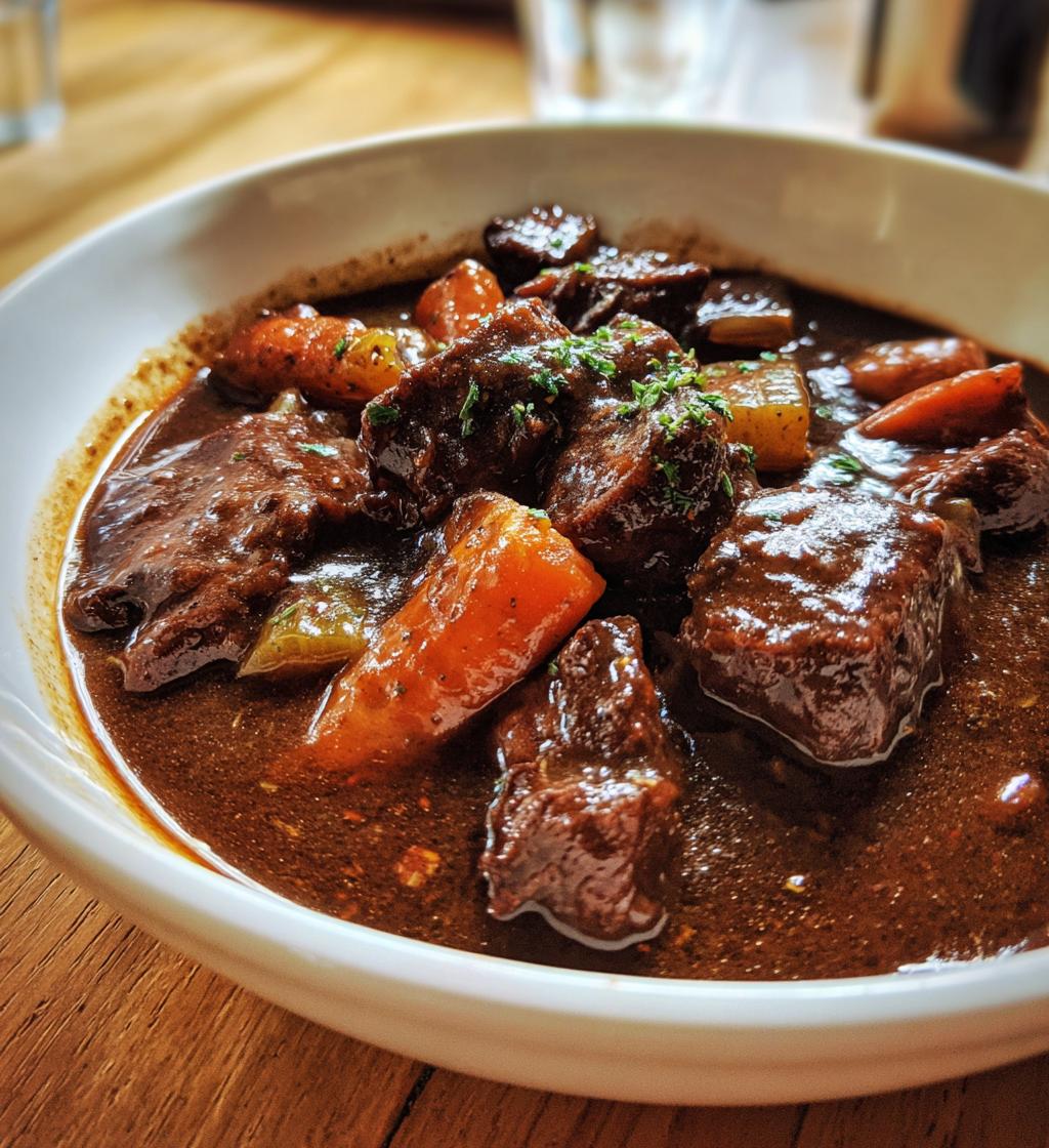 Runderstoof met chocolade