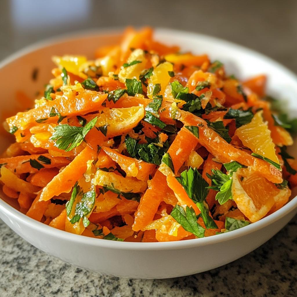 Salade van wortel en sinaasappel