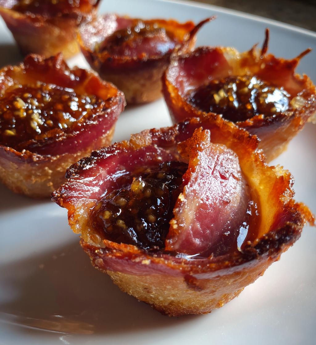 Serranoham cups met vijgencompote