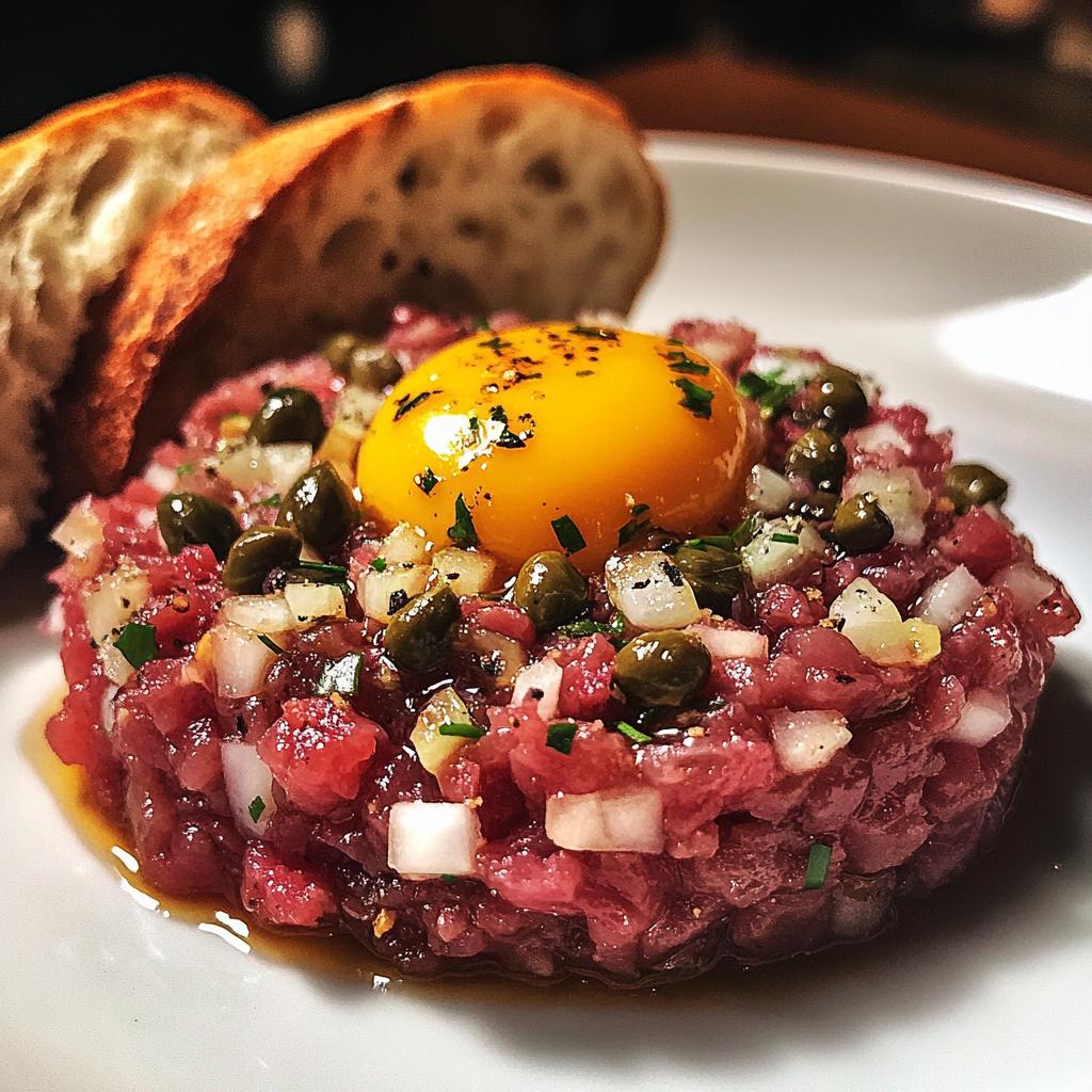 Tartaar van rund met kappertjes - detail 1