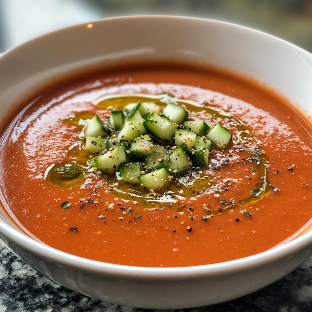 Tomaat-gazpacho met komkommer