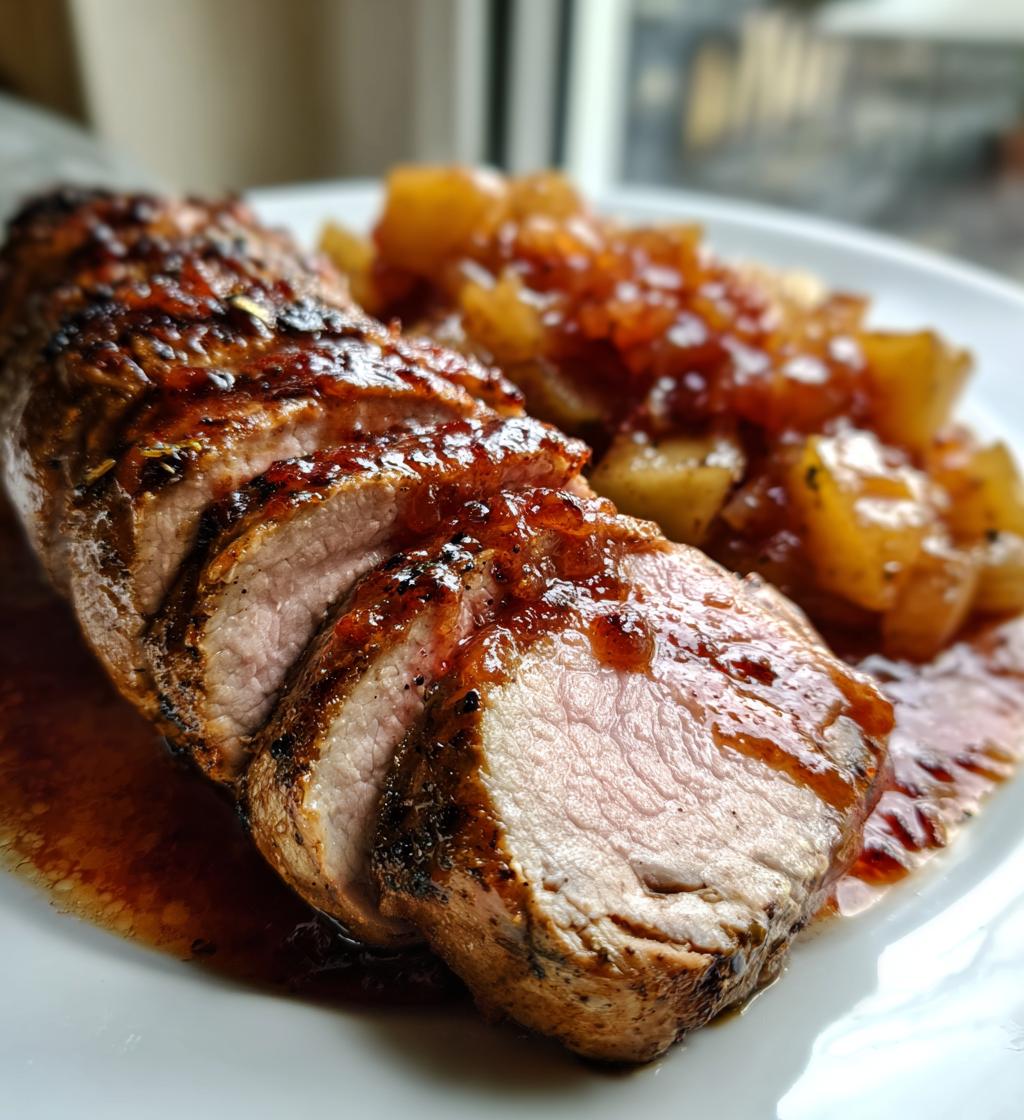 Varkenshaas met appelcompote