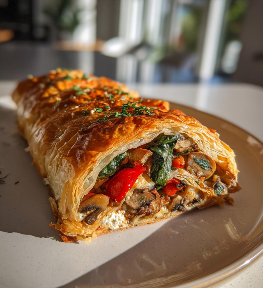 Vegetarische kerststrudel