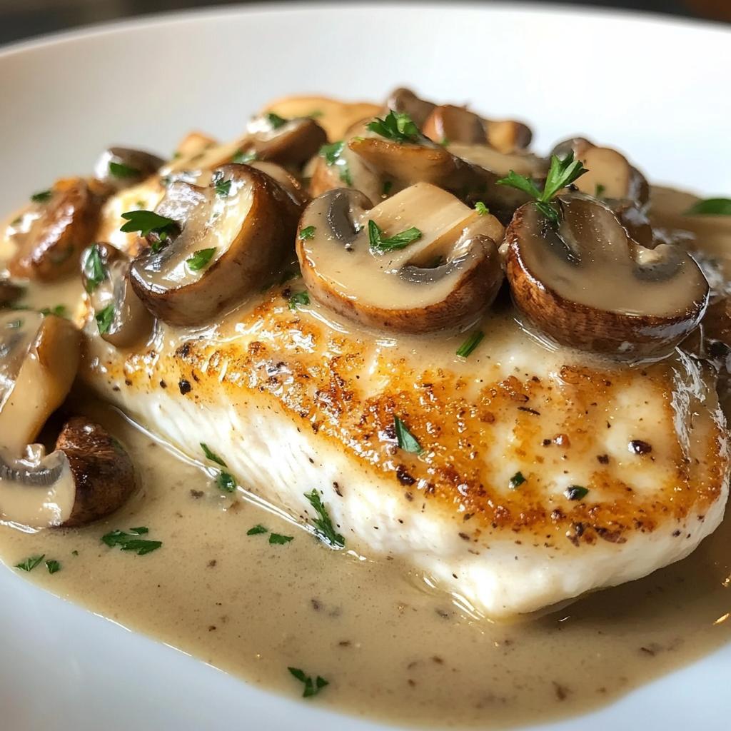 Witvis met champignonroomsaus