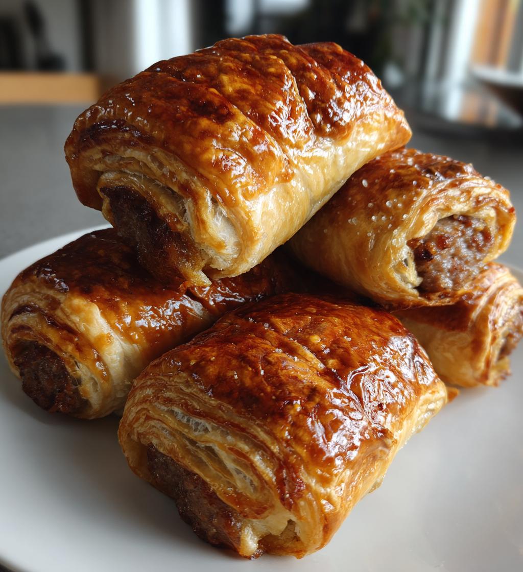 Worstenbroodjes met bladerdeegster