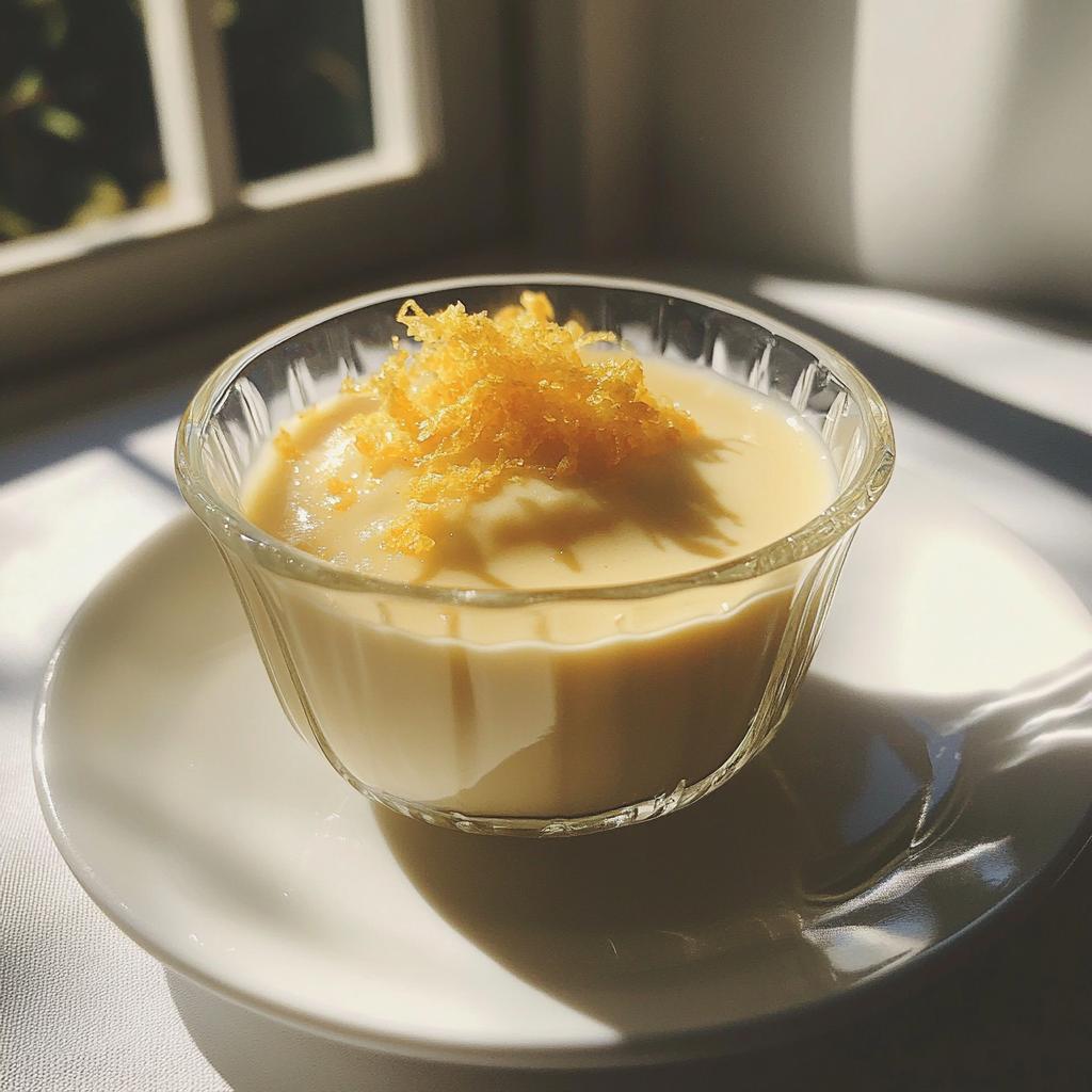 Yuzu-citroen panna cotta (hartig)