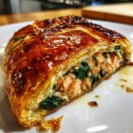 Zalm in bladerdeeg met spinazie