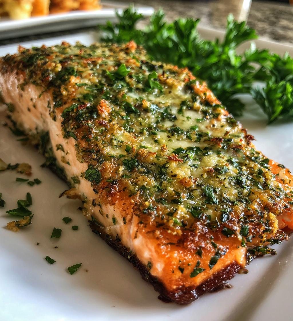 Zalmfilet met kruidenkorst