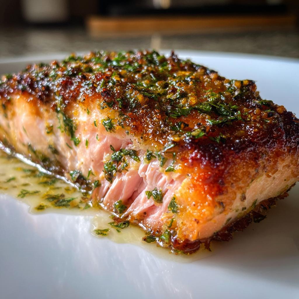 Zalmfilet met kruidige korst