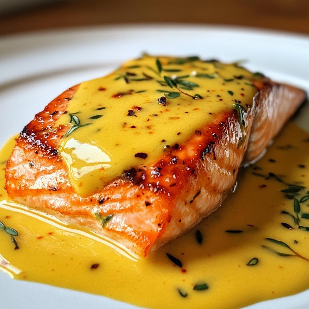 Zalmfilet met saffraansaus