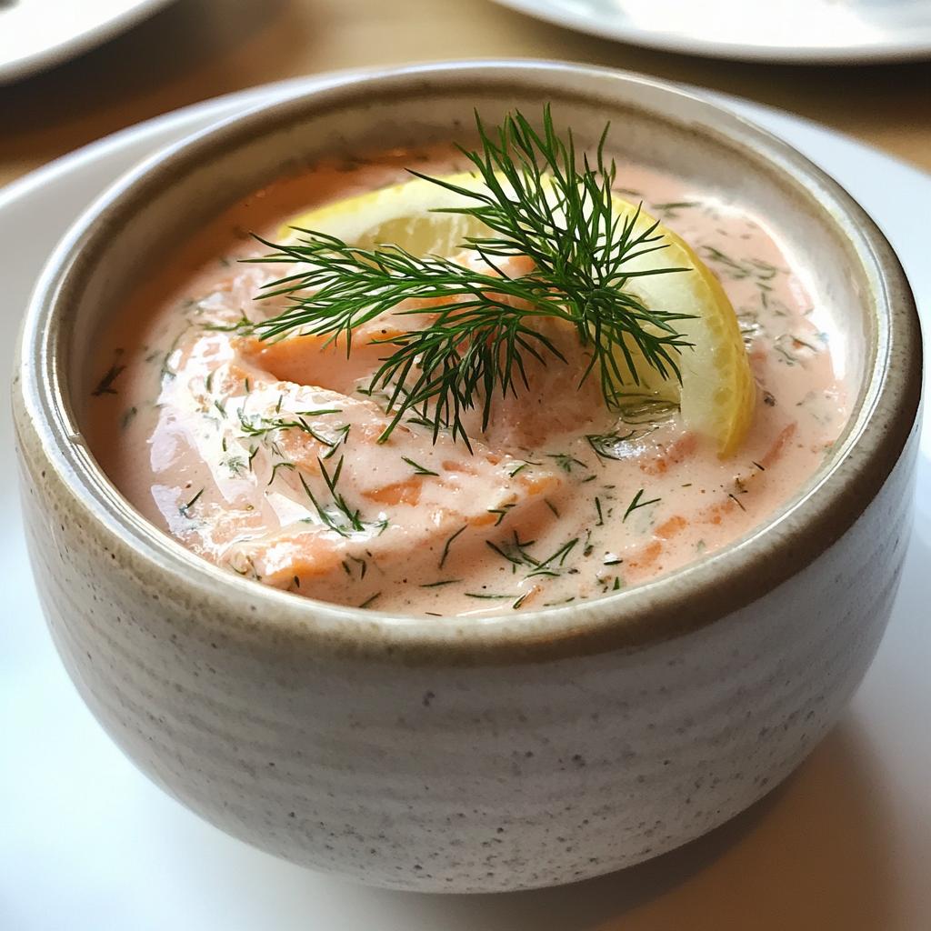 Zalmmousse met dille en citroen