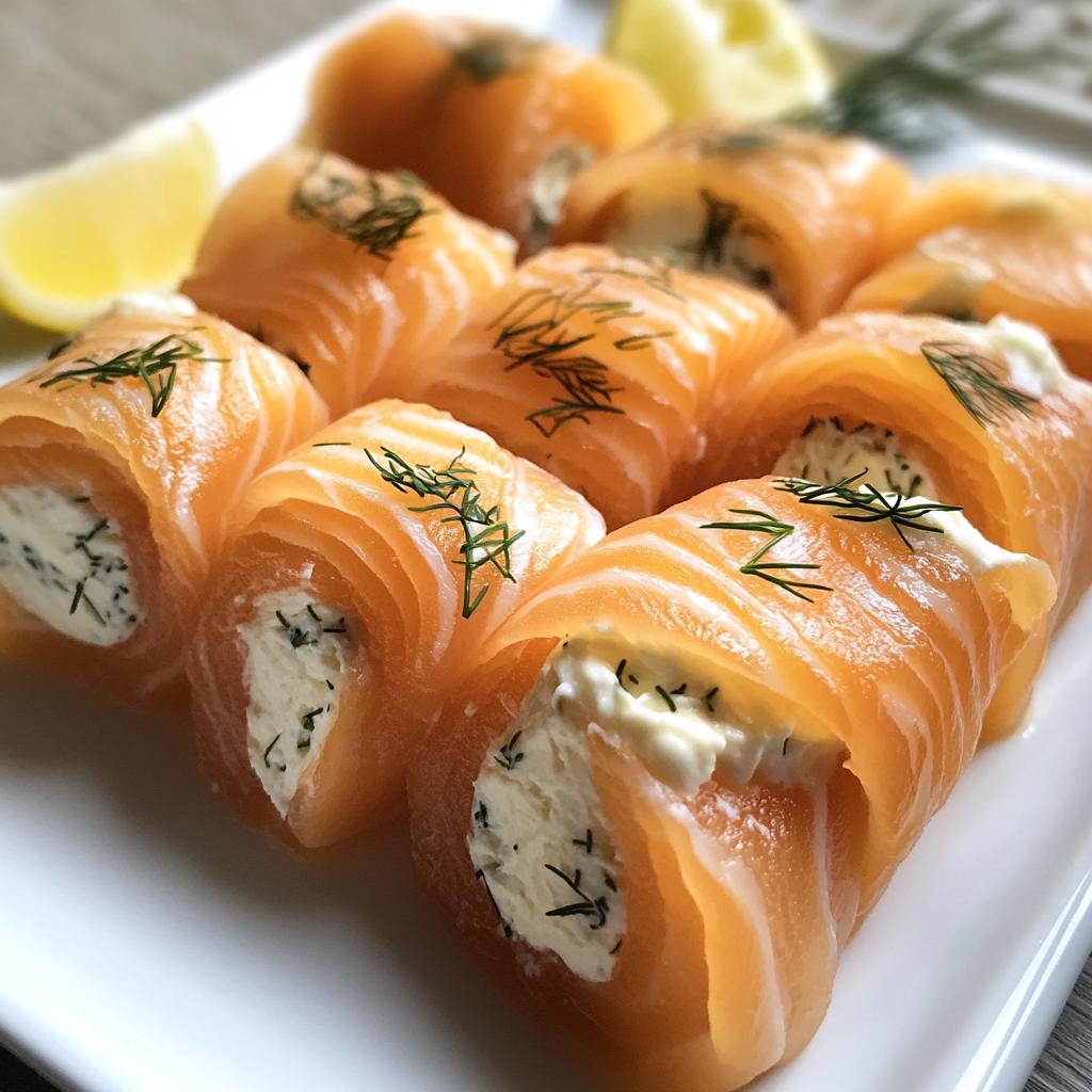 Zalmrolletjes met roomkaas