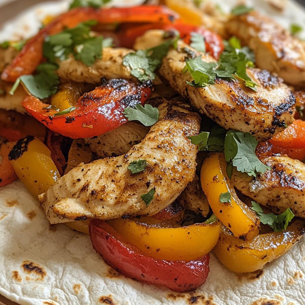 air fryer chicken fajitas - detail 1