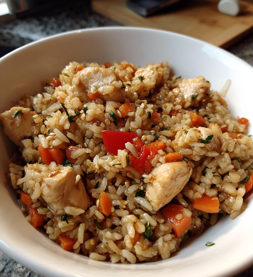 air fryer chicken fried rice