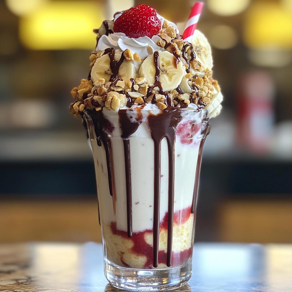 banana split milkshakes