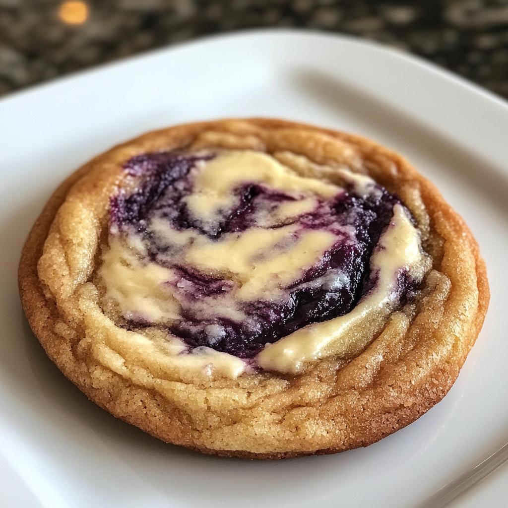 blueberry cheesecake swirl cookie