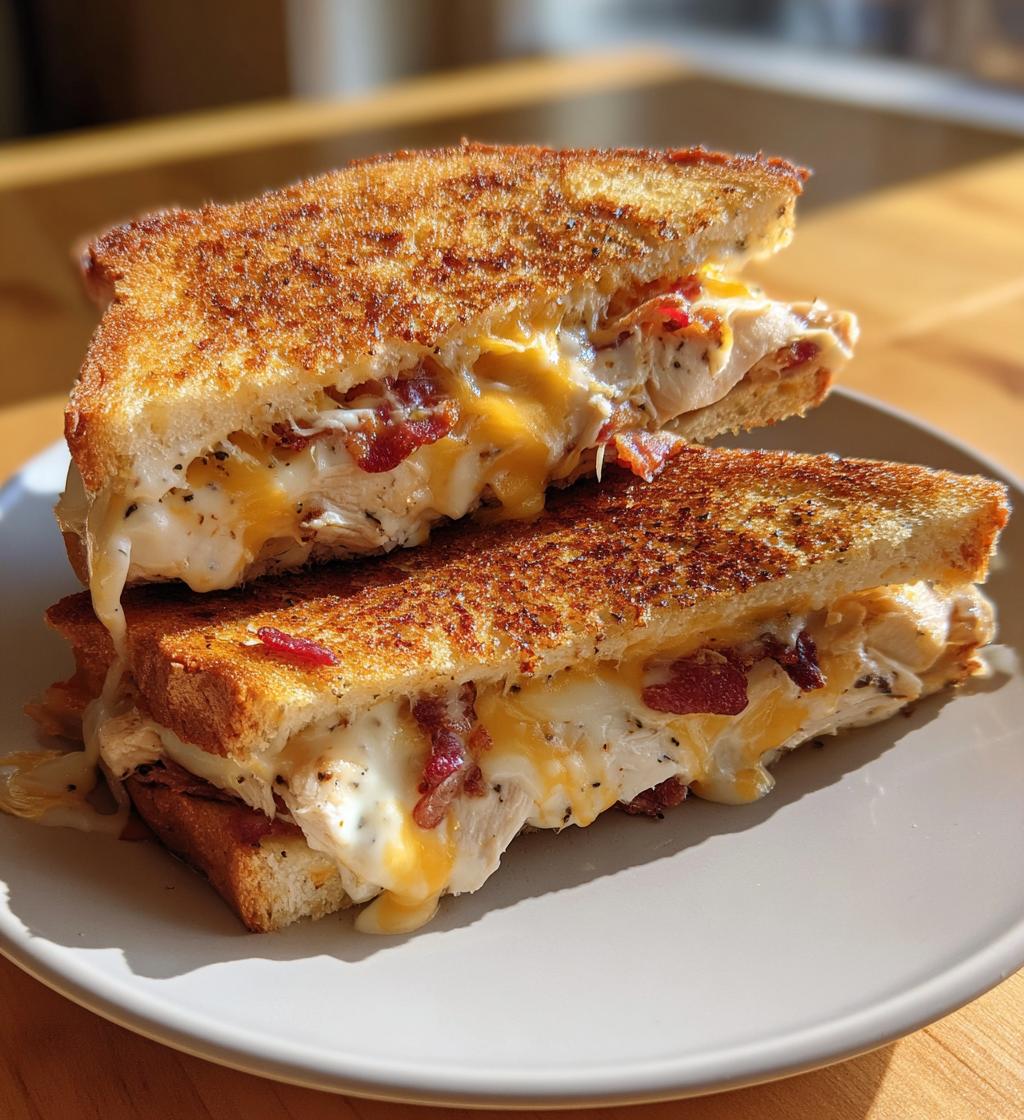 cheesy chicken bacon ranch sandwich