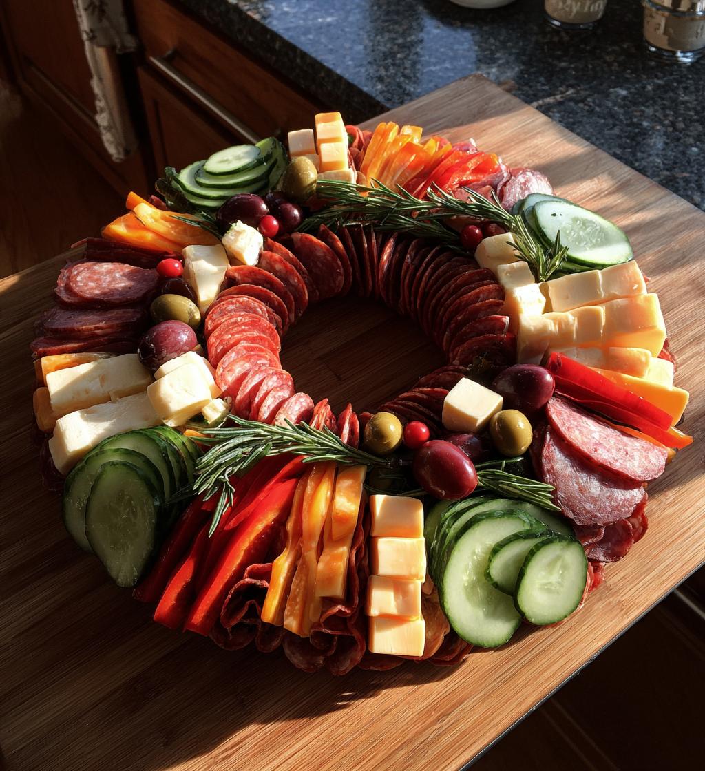 christmas charcuterie wreath