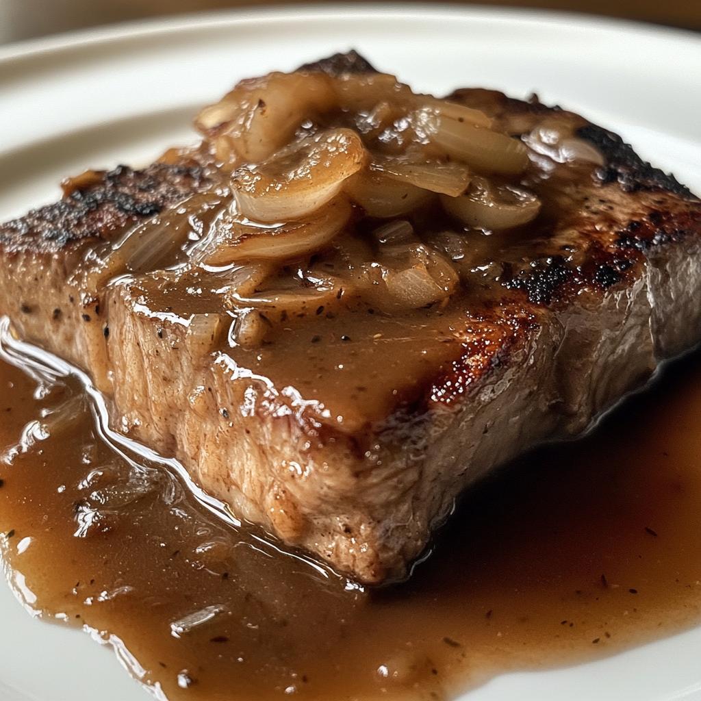 onion gravy smothered steak